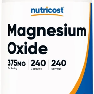 Nutricost Magnesium Oxide 375mg, 240 Capsules, 240 Servings